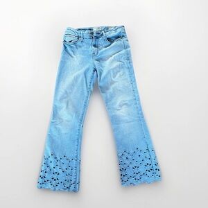 Frame Le Crop Eyelet Hem Mini Boot Jeans Size 27